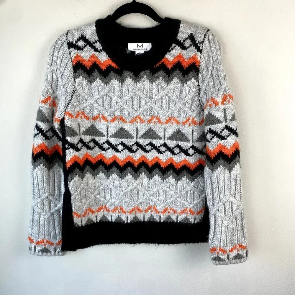 M Magaschoni Chunky Geometric Sweater S